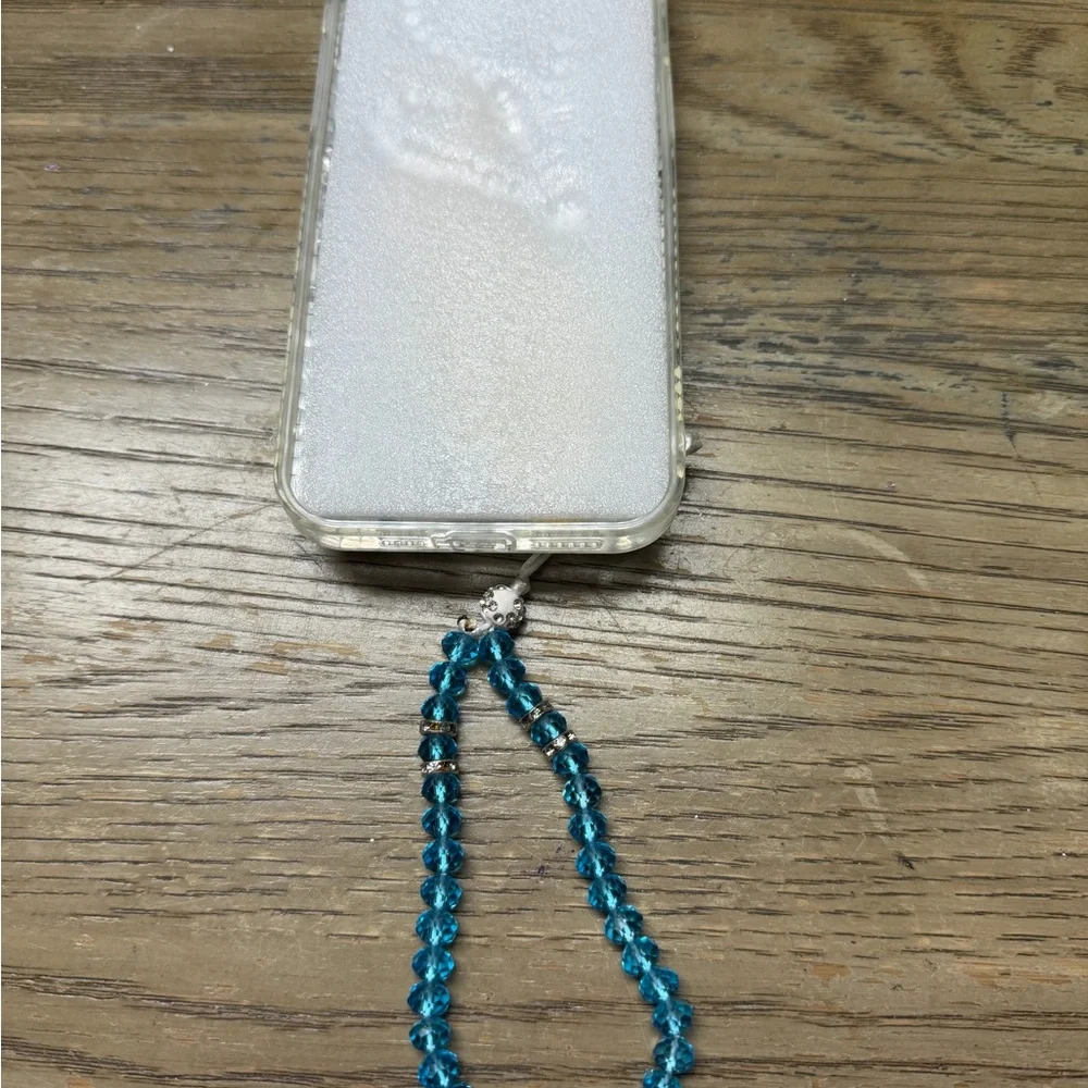 iPhone 14 Pro Max Crystal Peacock Phone Case with Strap
